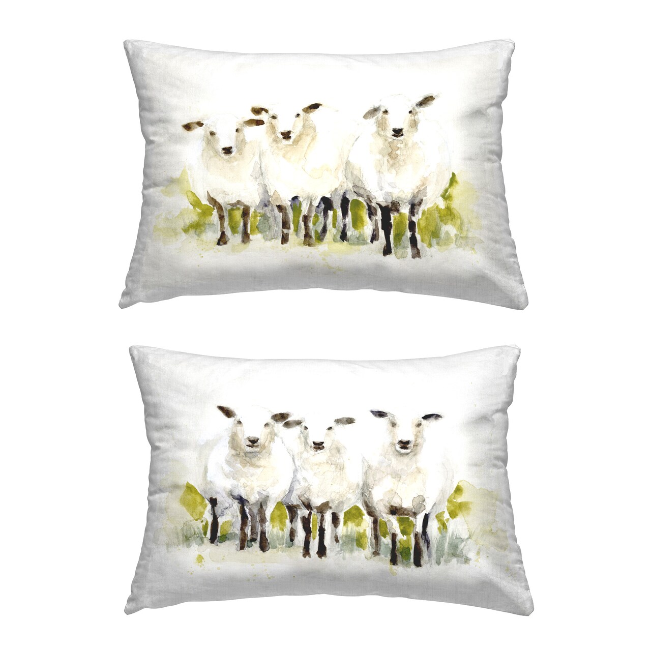 Charming Farmhouse Sheep Design by Victoria Barnes Throw Pillow (Set of 2)